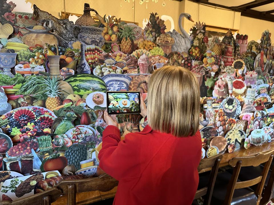 Augmented reality images viewed through IPad